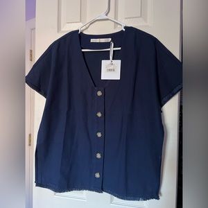 NWT Marie Oliver Clara button front top